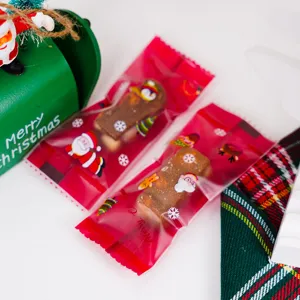 Sac d'emballage de bonbons de Noël rouge sachet scellé de nougat de flocon de neige