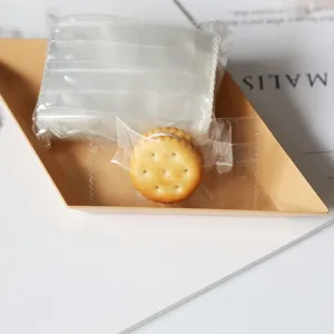 Pequeñas bolsas de embalaje transparentes para turrón y galletas, bolsa de plástico.