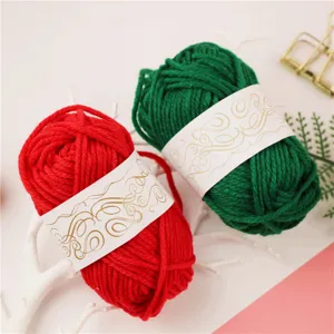 Christmas red and green DIY handmade decorative yarn rope, tag binding wrapping rope.