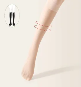 Summer thin over-knee stockings for women, sheer elastic thigh high socks with smooth design.