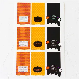 Autocollants de Scellage Halloween Citrouille Fantôme Étiquettes Décoratives pour Boîte Cadeau Sceau d'Enveloppe Emballage de Boulangerie