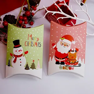Christmas pillow paper boxes candy gift packaging festive holiday party supplies 2