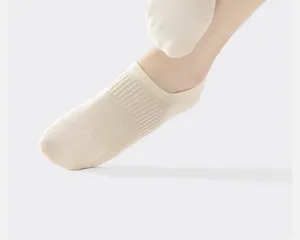 Detailed close-up of women's breathable mesh boat socks, lightweight and comfortable for summer.