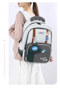 Lightweight student backpack with multi compartments and waterproof design for daily school use.