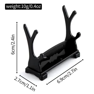 Support d'affichage en plastique noir pour leurres de pêche et petits objets 6.9cm