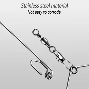 Stainless steel fishing hook swivel connector detail view corrosion resistant tackle accessory
