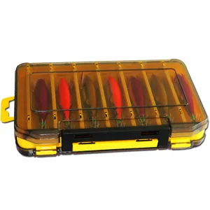 Scatola da pesca trasparente a doppio lato per esche per calamari, design utile.