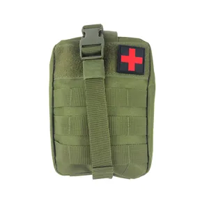 Tasca di primo soccorso tattica borsa medica di emergenza militare con fettuccia molle verde