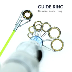 Telescopic fishing rod guide ring ceramic inner ring replacement repair parts detail