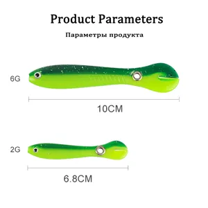 Soft fishing lure simulation loach bait with 10cm/6.8cm size options for outdoor angling.