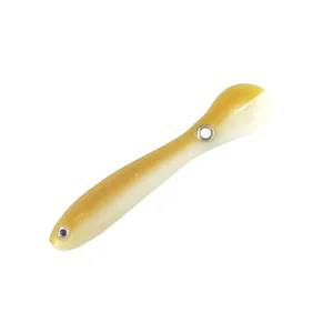 Soft plastic fishing lure detail shot, bionic loach swimbait design for outdoor fishing.