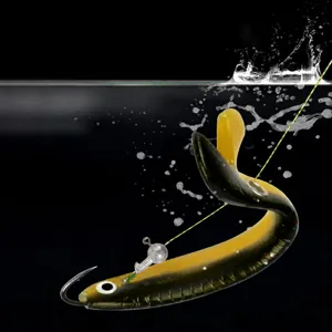Soft plastic fishing lure loach bait with jig head water splash professional design fishing gear