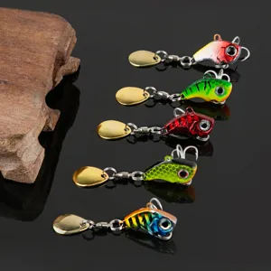 Metall VIB Angelköder Set mit Spinnerblatt, bunte Kunstköder für Süßwasser und Meeresangeln.