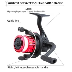 Carrete de pesca spinning mango intercambiable izquierda derecha ligero y duradero