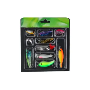 Angelköder Set Blinker Wobbler Künstliche Köder Forelle Barsch Meeresangeln Zubehör