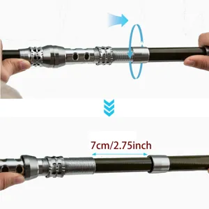 Carbon fishing rod replacement part connector with metal screw locking mechanism detail view