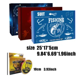 Set misterioso di attrezzi da pesca con lenza in nylon resistente per gli appassionati.