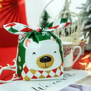 Weihnachten niedliche Eisbaer Bonbon Verpackung Beutel Plätzchen Geschenkbeutel Detail