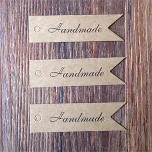 Kraft paper swallowtail gift tags handmade DIY jewelry accessory blank paper labels.