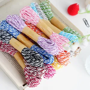 Colorful paper twine string for gift packaging, DIY crafts, baking, 10 meters per bundle.