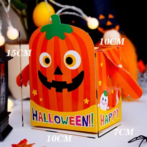 Halloween Kürbis Süßigkeiten Papierbox mit Armen Geist Design Geschenk Verpackung Box