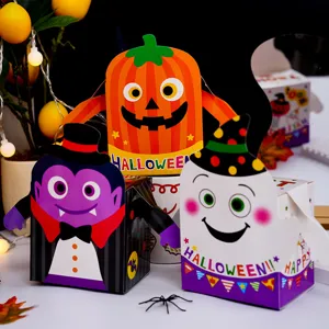 Halloween Süßigkeiten Geschenkschachteln mit Armen Kürbis Geist Papierschachteln für Leckereien