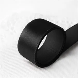 Halloween Solid Black Satin Ribbon For Gift Wrapping DIY Craft Box Packaging Garland Festive Home Party Decorative Ribbon