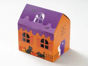 Boîte en papier bonbons Halloween design maison mignon emballage cadeau boîte fête