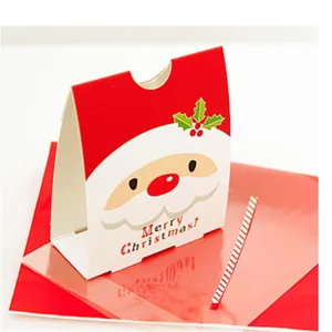 Christmas Santa nougat candy paper packaging box with tray festive sweet gift container bag