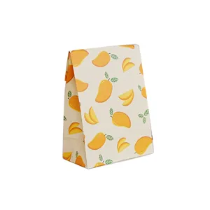 Cute mango pattern paper gift bag for party candy packaging and small holiday gift boxes.