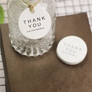 Round paper thank you tags clothing hanging tags gift packing labels vintage style labels