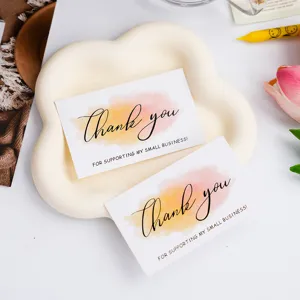 Thank you cards for small business packaging, decorative greeting cards and message notes.