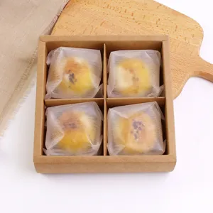 Bolsas de Embalaje Termosellables Cepilladas Translúcidas Espesadas Para Pastelería de Yema de Huevo Turrón Galletas Pasteles