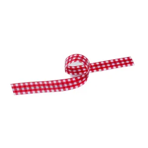 Filo di legatura a quadri rosso e bianco fascetta twist per confezioni regalo fai da te