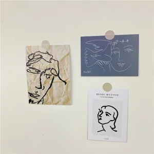 Conjunto de impresiones de arte de retratos abstractos, tarjetas de pintura decor