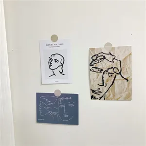 Set de tarjetas de arte mural con retrato abstracto minimalista, decoración moderna.