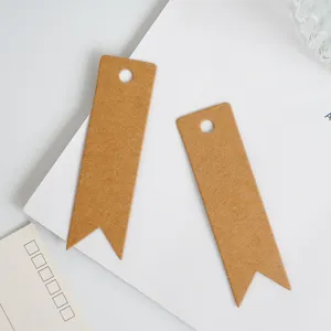 Kraft paper tags DIY swallowtail gift labels blank card accessories for party packing.