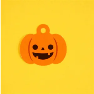 Halloween pumpkin decorative hanging tag for gift box packaging and party DIY craft.