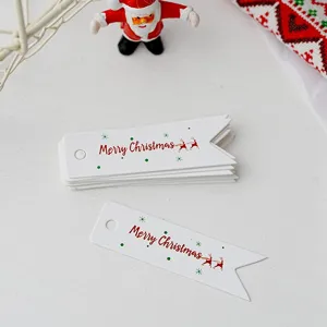 Christmas swallowtail paper hanging tags gift wrapping decorative labels for holiday