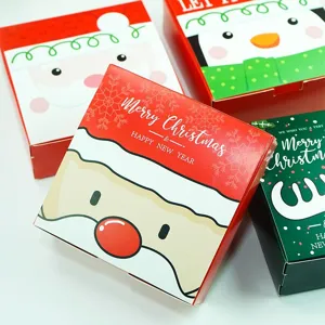 Christmas festive packaging box for nougat and dried fruit gifts, beautiful decorative paper boxes.