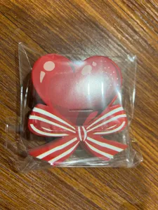 Red heart bow lollipop decorative paper cards and DIY message cards 50 pieces set