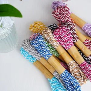 Colorful paper twine string for gift wrapping, crafts, baking, and DIY handmade decorative projects.