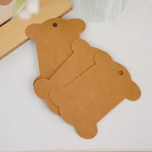 Kraft paper bone shaped cards blank tag diy hanging labels craft cards craft supplies tags