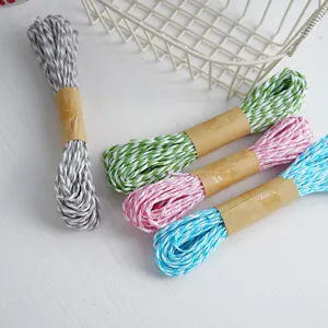 Colored raffia paper rope for DIY crafts, gift packaging, and handmade weaving decoration bundles.