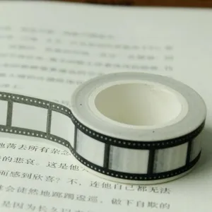 Japanisches schwarz-weißes Filmstreifen Washi-Tape dekoratives Klebeband für Journaling.