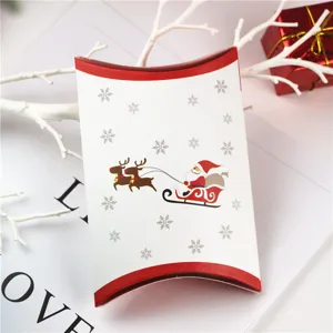 Scatola cuscino di Natale confezione regalo di caramelle Babbo Natale renna scatola di carta