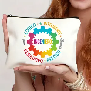 Engineering Design Canvas Kosmetiktasche Reißverschluss Make-up Etui Kulturbeutel Tasche