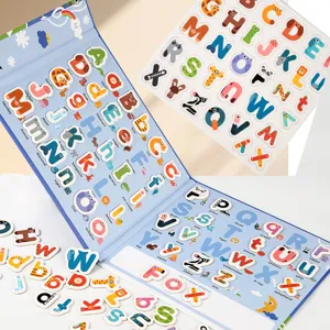 Wooden alphabet spelling toy for kids, 26 letters cognitive educational puzzle book.