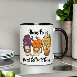 Tazza da caffè in ceramica di Halloween con design di zucca, regalo perfetto per amici.