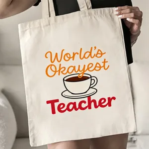 Stofftasche mit lustigem Spruch und Kaffeemotiv, geräumig und langlebig für den Alltag.